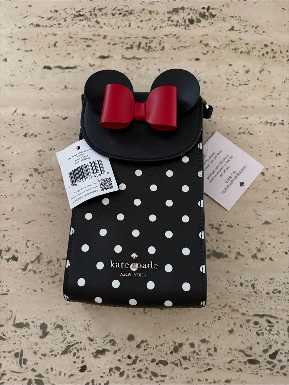Kate Spade X Disney Minnie Mouse North South Flap Phone Crossbody